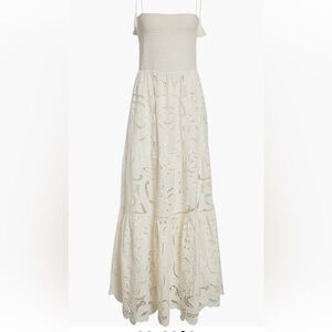 Alice + Olivia Cream Lace Maxi Skirt